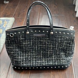 henri bendel tweed, studded tote